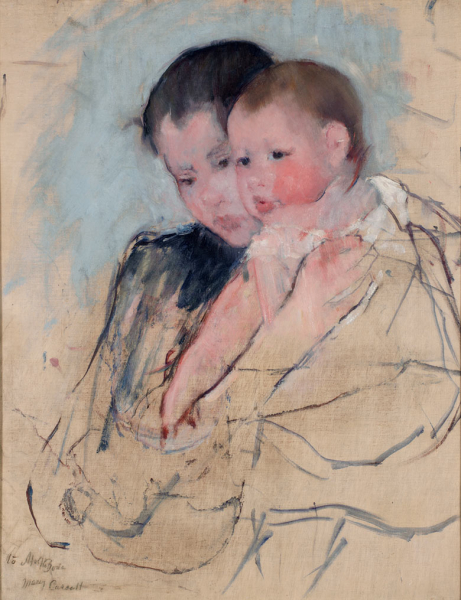 Bébé dans les bras de sa mère