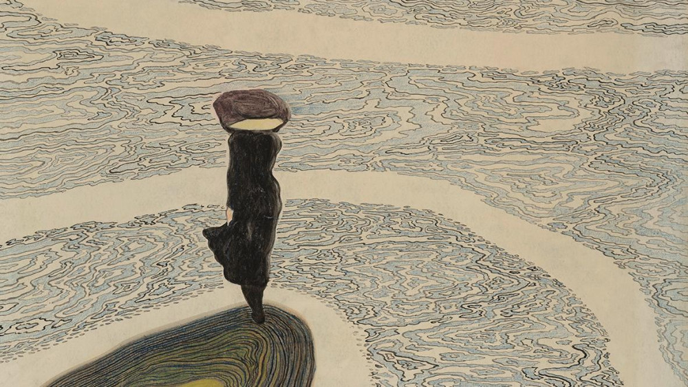 Femme au bord de l'eau