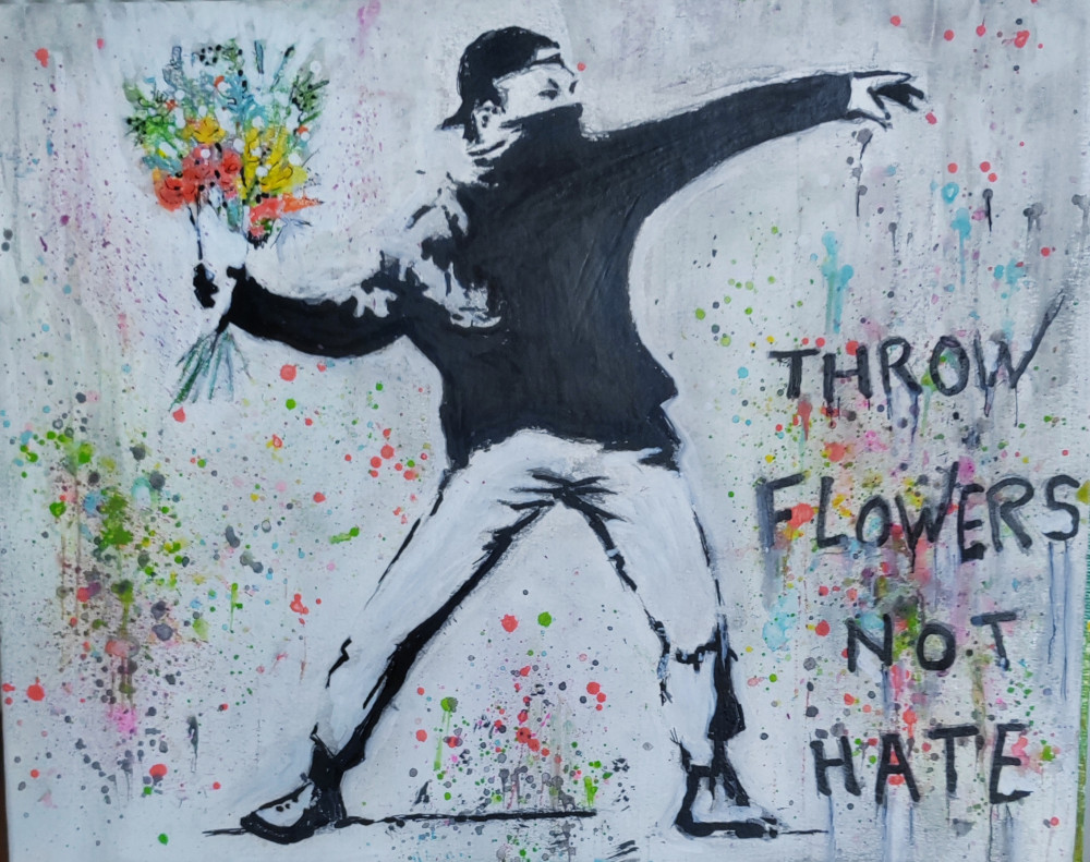 Des fleurs, pas la haine