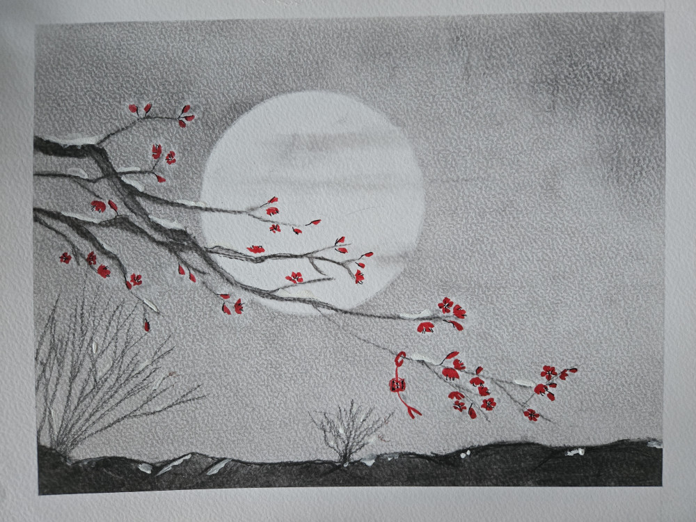 Cerisier au clair de lune