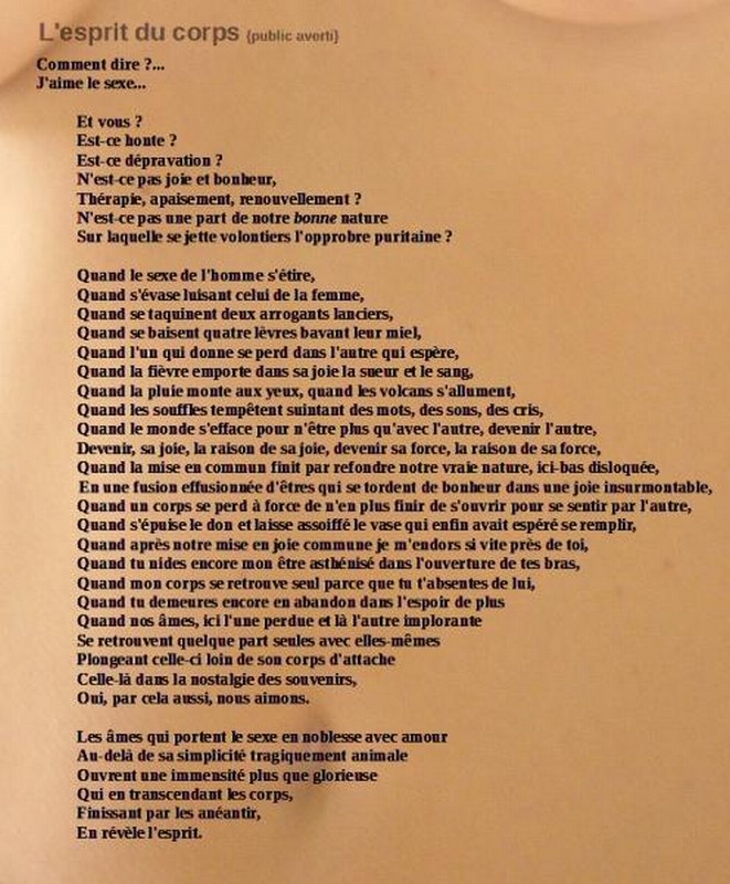 L'esprit du corps {Public averti}