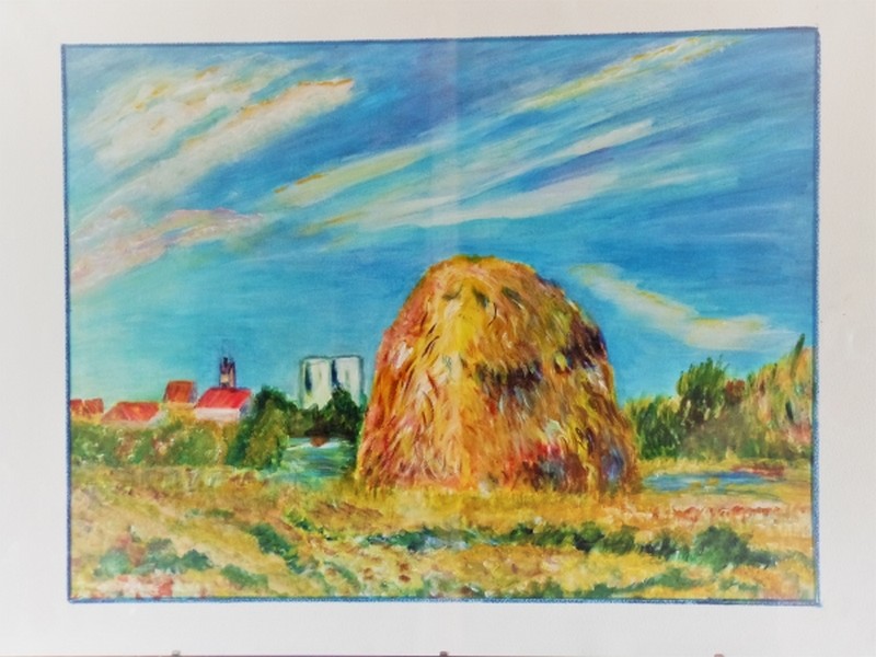 Meule de paille d'après Monnet