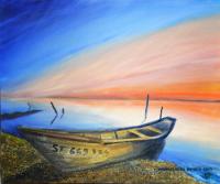 Barque au crépuscule