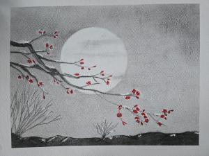 Cerisier au clair de lune