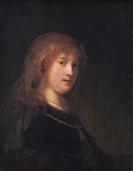 Saskia avec un voile