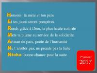 Sur le poème : <br /> "A moi-même" de Chicabala