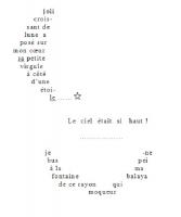 Sur le poème : <br /> "Croissant de lune (calligramme)" de Capri